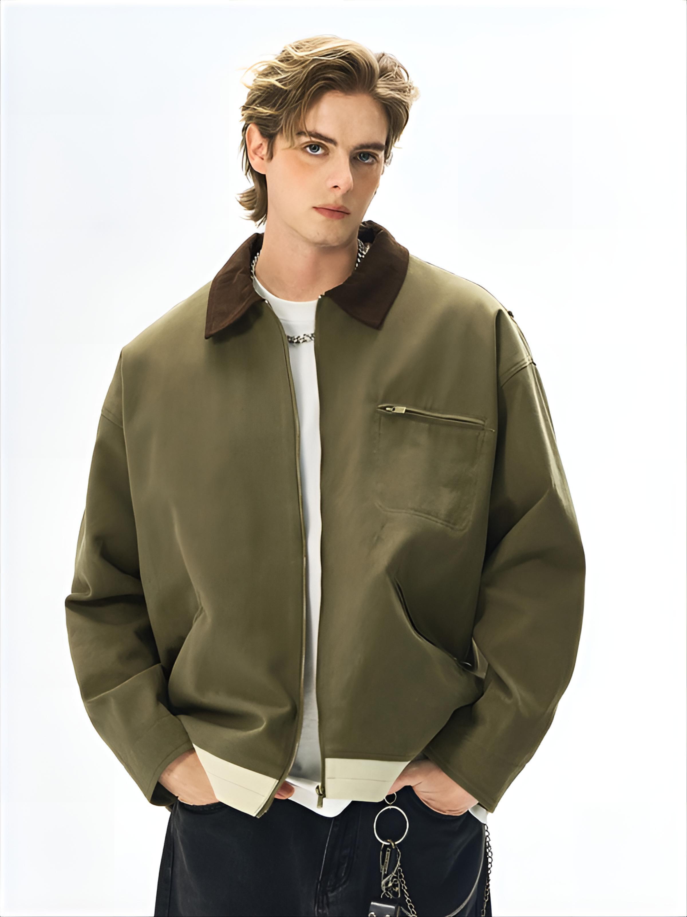 Street Fashion Culture - Jaqueta Masculina: Casaco de Moda Prateado