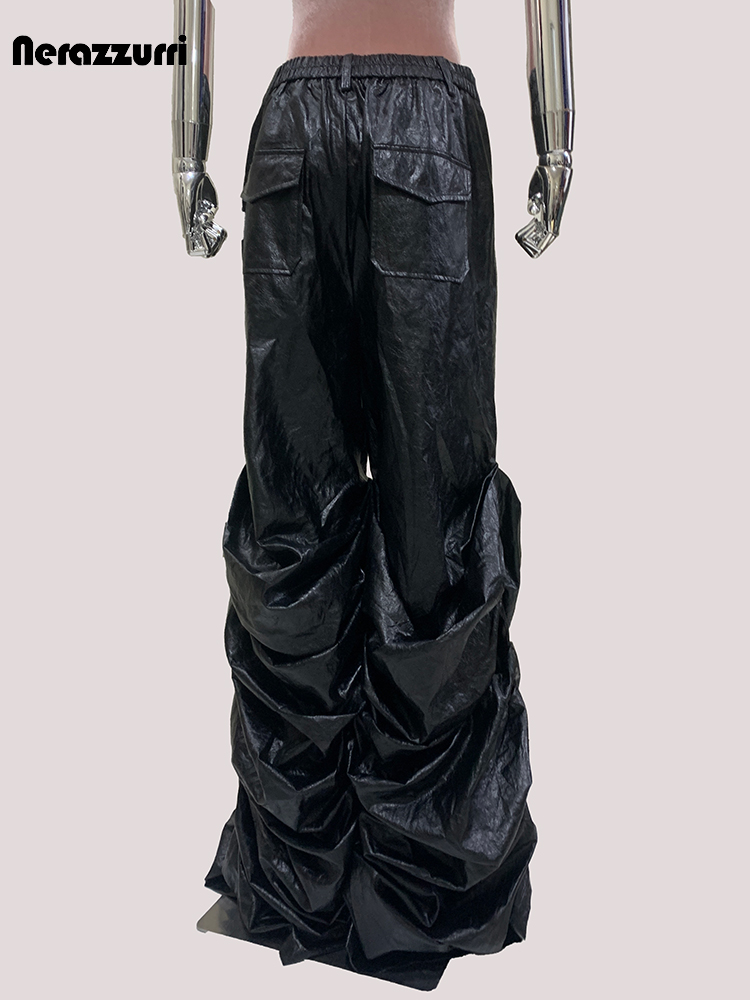 Street Fashion Baggy - Mauroicardi outono longo baggy preto macio