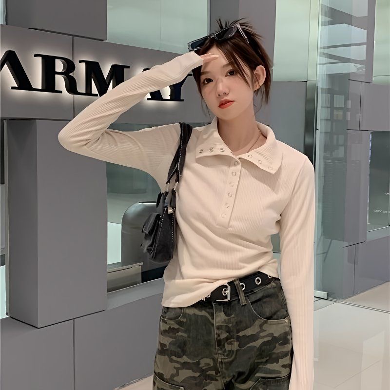 Street Fashion China Girl - Moda feminina magro camisas de manga