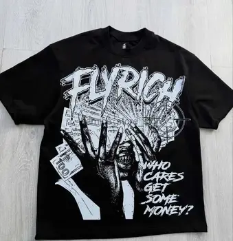 Street Fashion Baggy - Camiseta Oversized Masculina Y2K Harajuku Streetwear