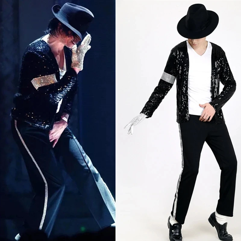 Street Fashion Gloves - Fantasia de Michael Jackson para Cosplay,