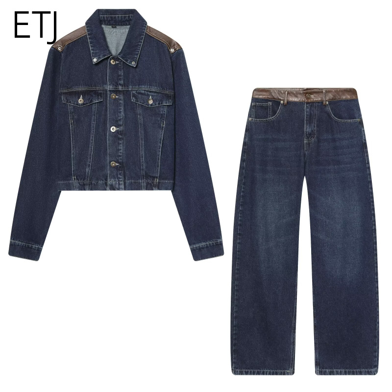 Street Fashion Jacket - Conjunto Feminino ETJ: Jaqueta Jeans e