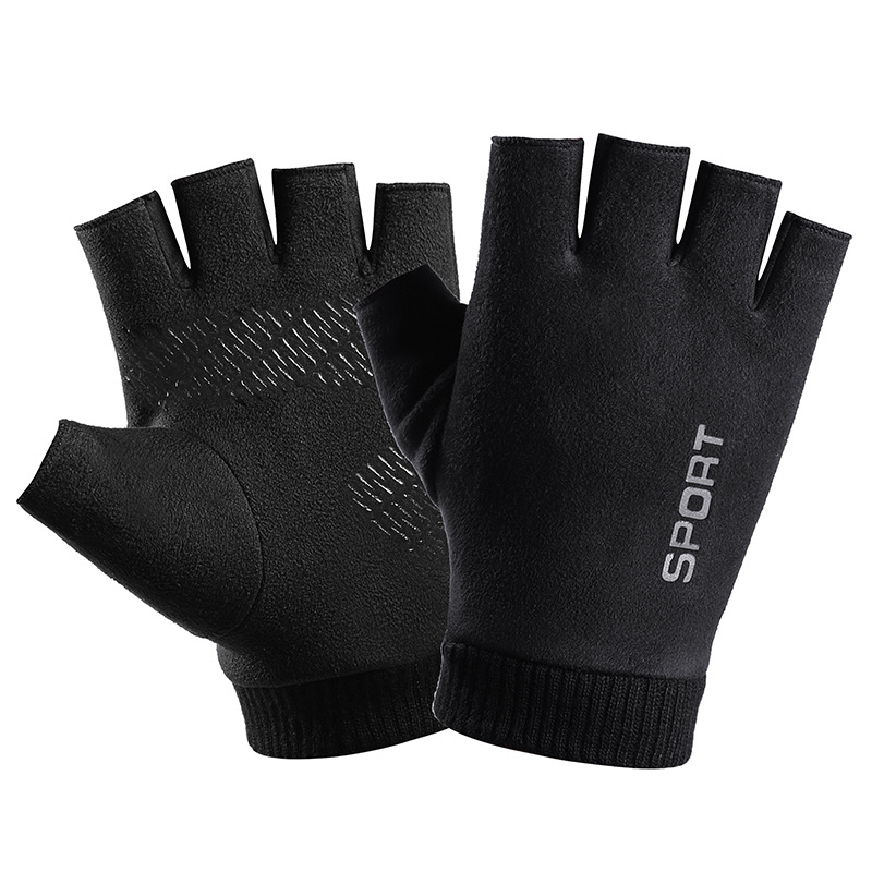 Street Fashion Gloves - Homem inverno camurça couro de pelúcia