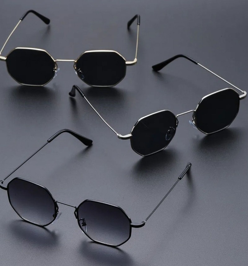 Street Fashion Glasses - Óculos de sol quadrados pequenos e