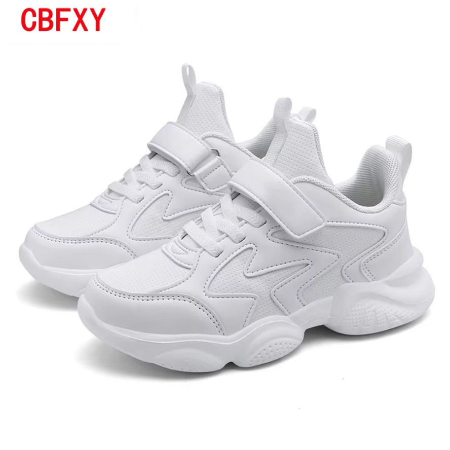 Street Fashion Boy - Sapatos infantis brancos para meninos e