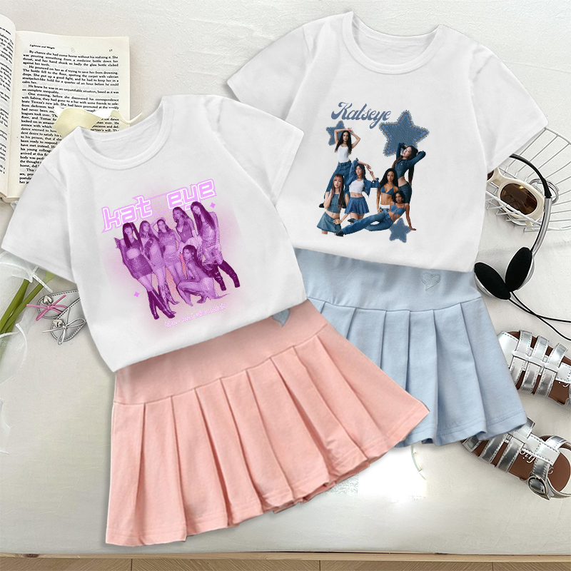 Moda k pop K-KATSEYE camiseta  - Street Fashion Girls avaliação e preço