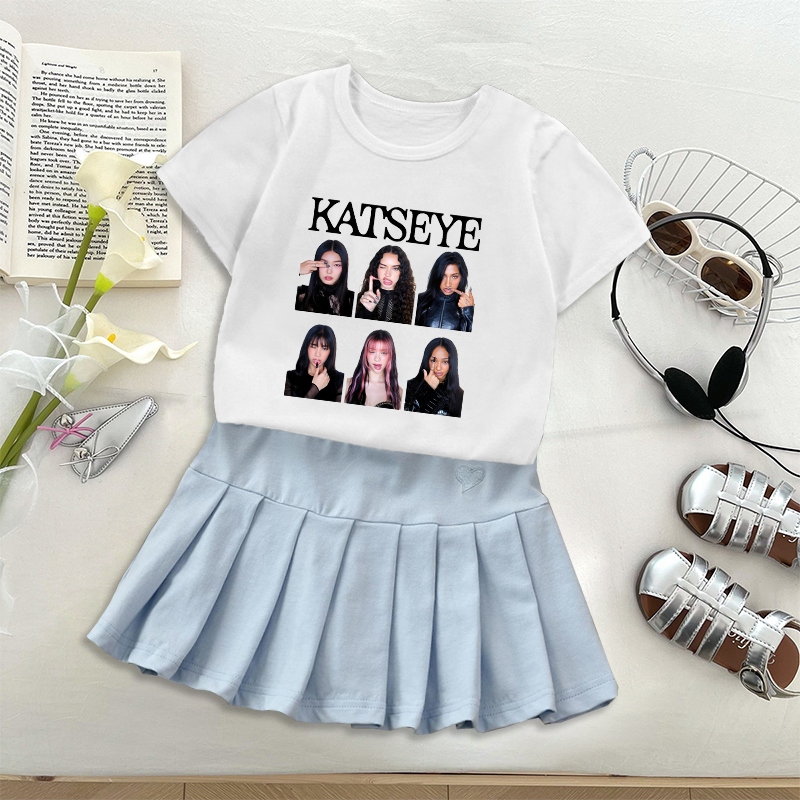 Moda k pop K-KATSEYE camiseta  - Street Fashion Girls avaliação e preço