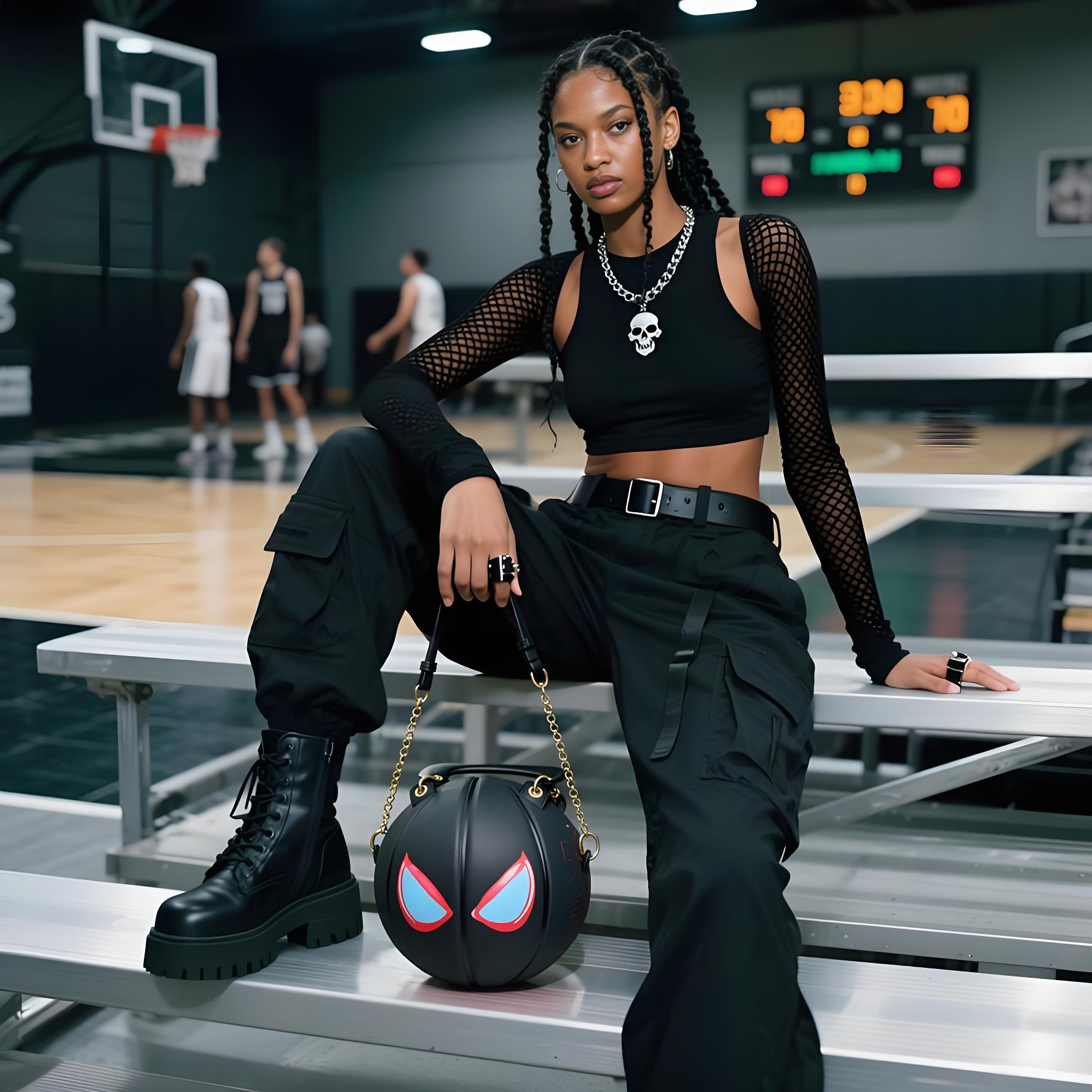 Bolsa inspirada em basquete Ku - Street Fashion Essentials avaliação e preço