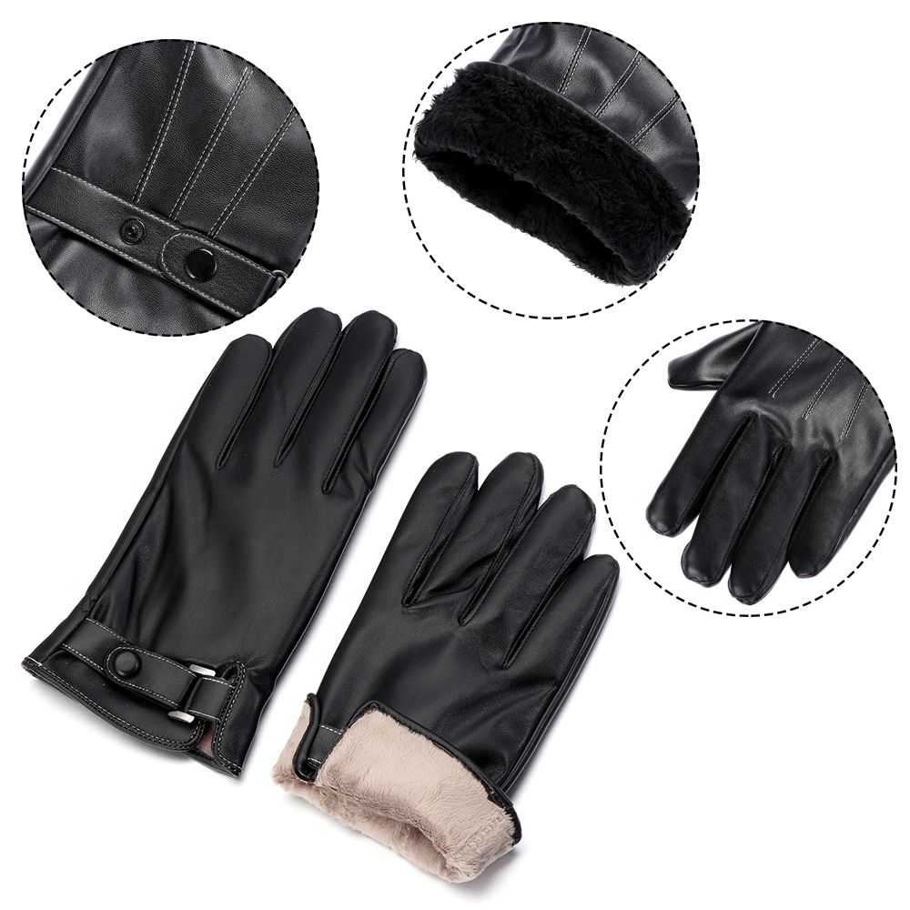 Luvas de couro térmico de lã m - Street Fashion Gloves avaliação e preço