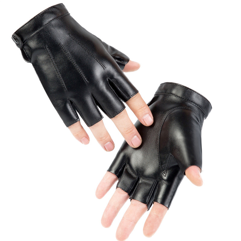 Luvas sem dedos de couro pu, h - Street Fashion Gloves avaliação e preço