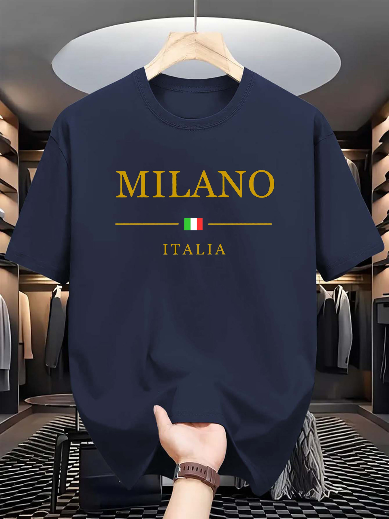Camiseta de Algodão Puro com E - Street Fashion In Milan avaliação e preço
