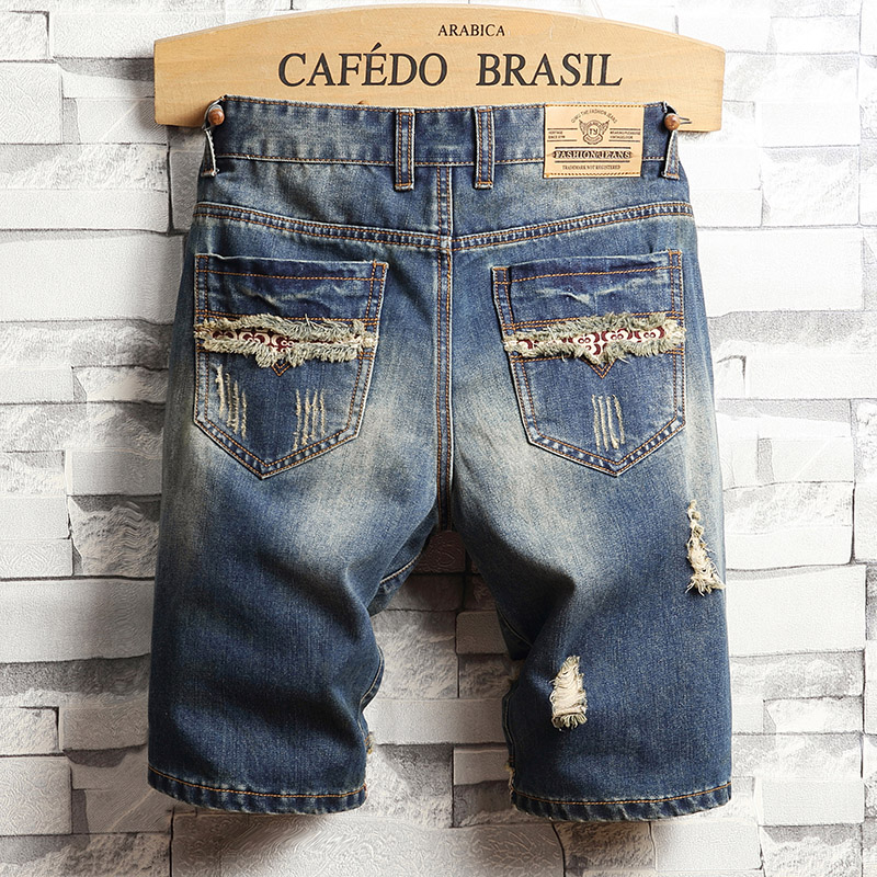 Shorts de Denim Rasgado Estilo - Street Fashion Baggy avaliação e preço