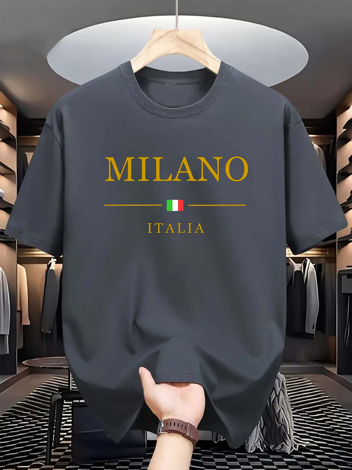 Camiseta masculina estampada e - Street Fashion In Milan avaliação e preço
