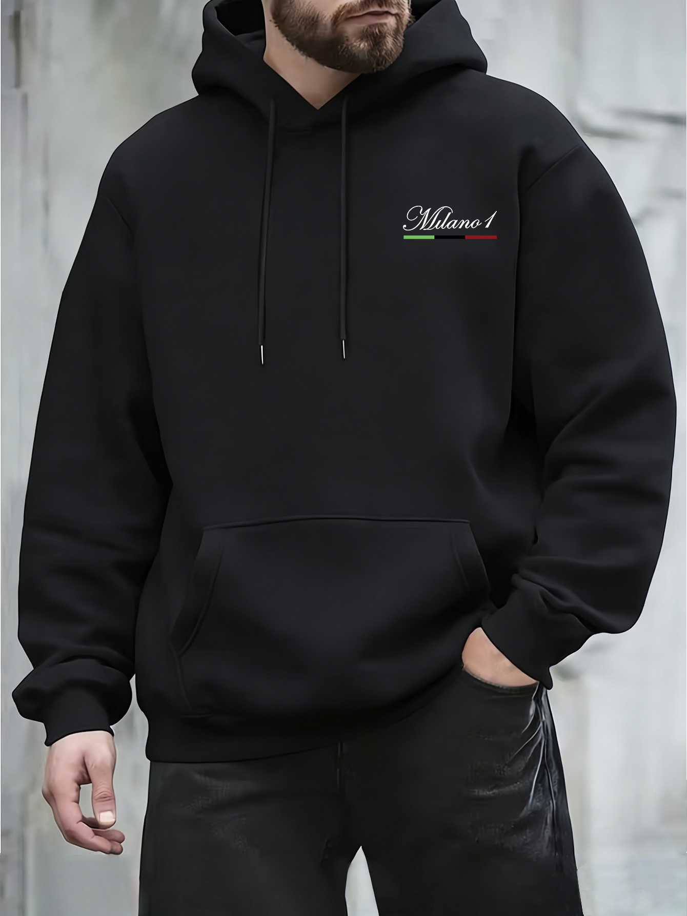 Moletom com capuz masculino ca - Street Fashion In Milan avaliação e preço