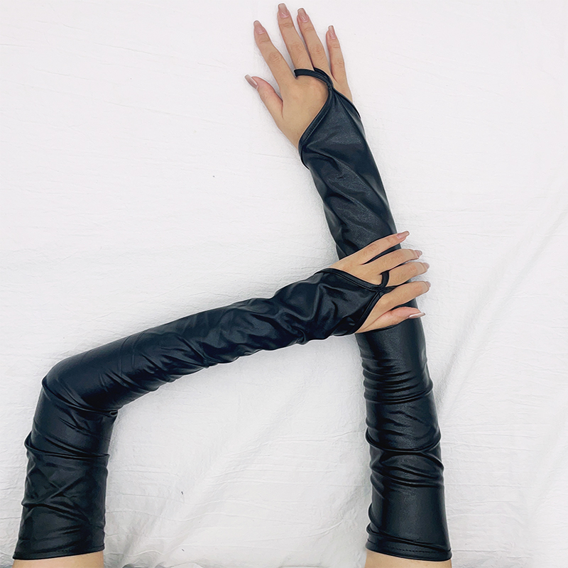 Laca de couro gancho dedo luva - Street Fashion Gloves avaliação e preço