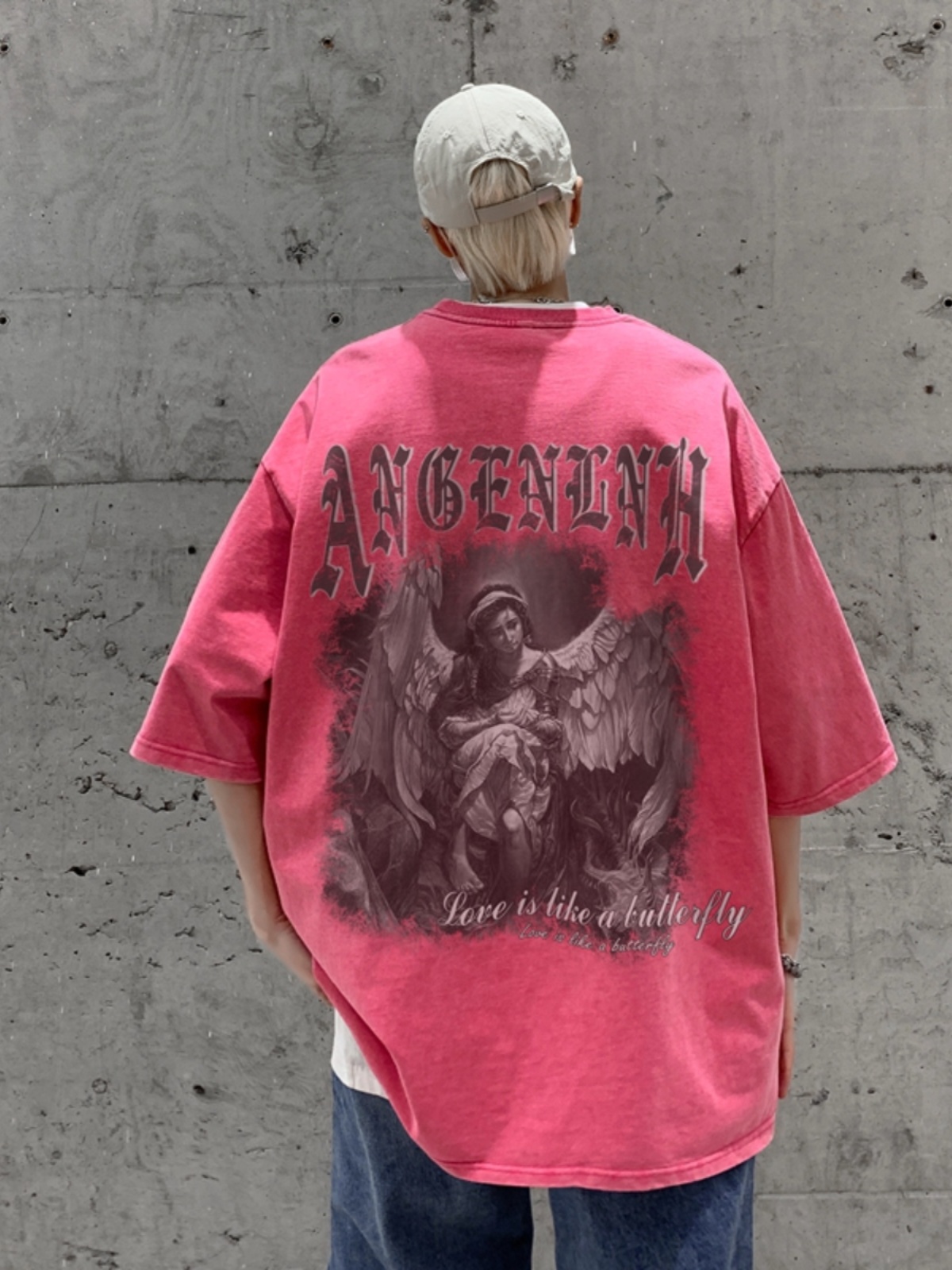 Tops com estampa de letras est - Street Fashion Baggy avaliação e preço