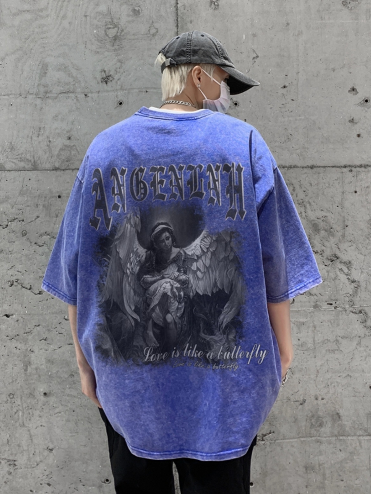 Tops com estampa de letras est - Street Fashion Baggy avaliação e preço
