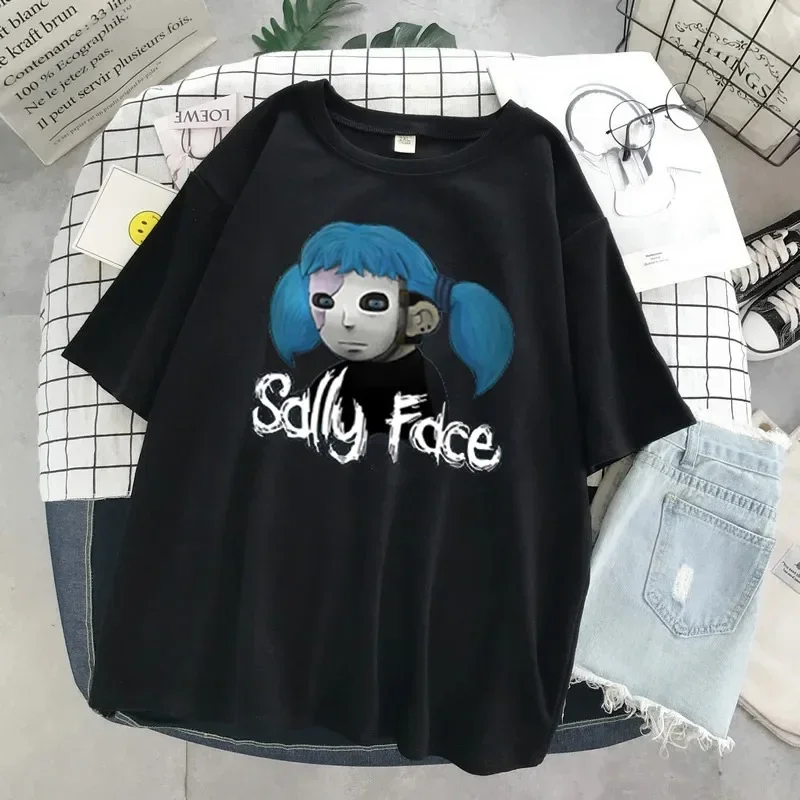 Sally face t camisa feminina e - Street Fashion Asian avaliação e preço