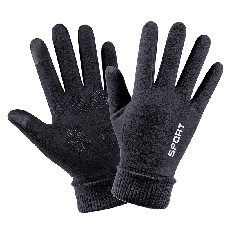 Homem inverno camurça couro de - Street Fashion Gloves avaliação e preço
