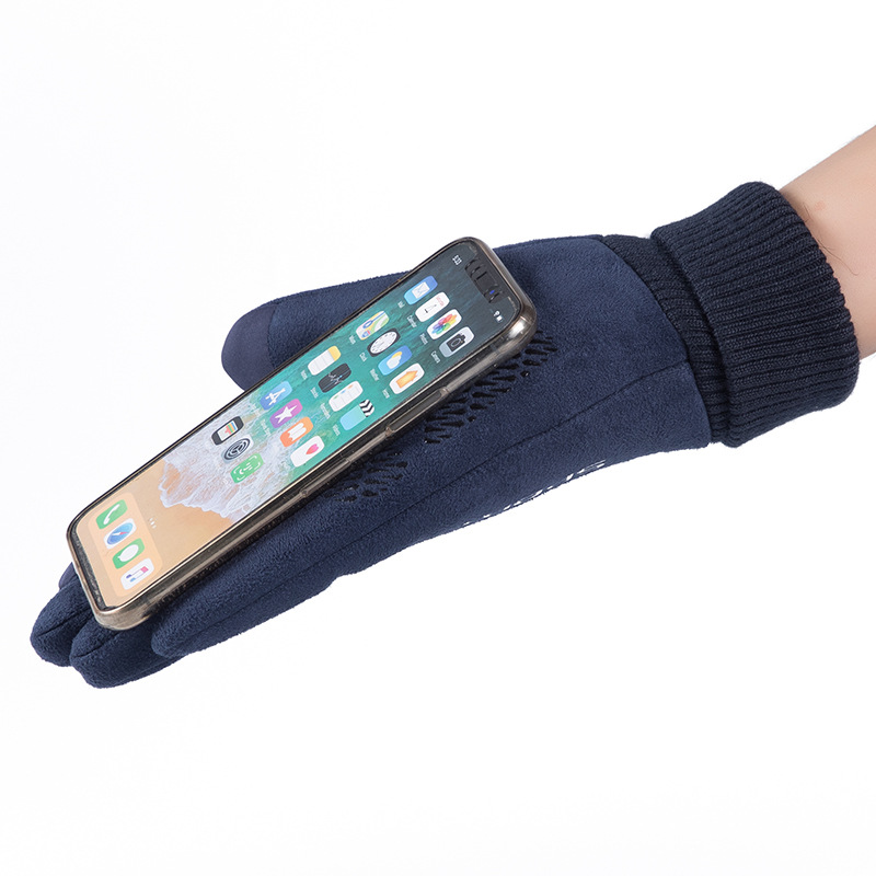Homem inverno camurça couro de - Street Fashion Gloves avaliação e preço