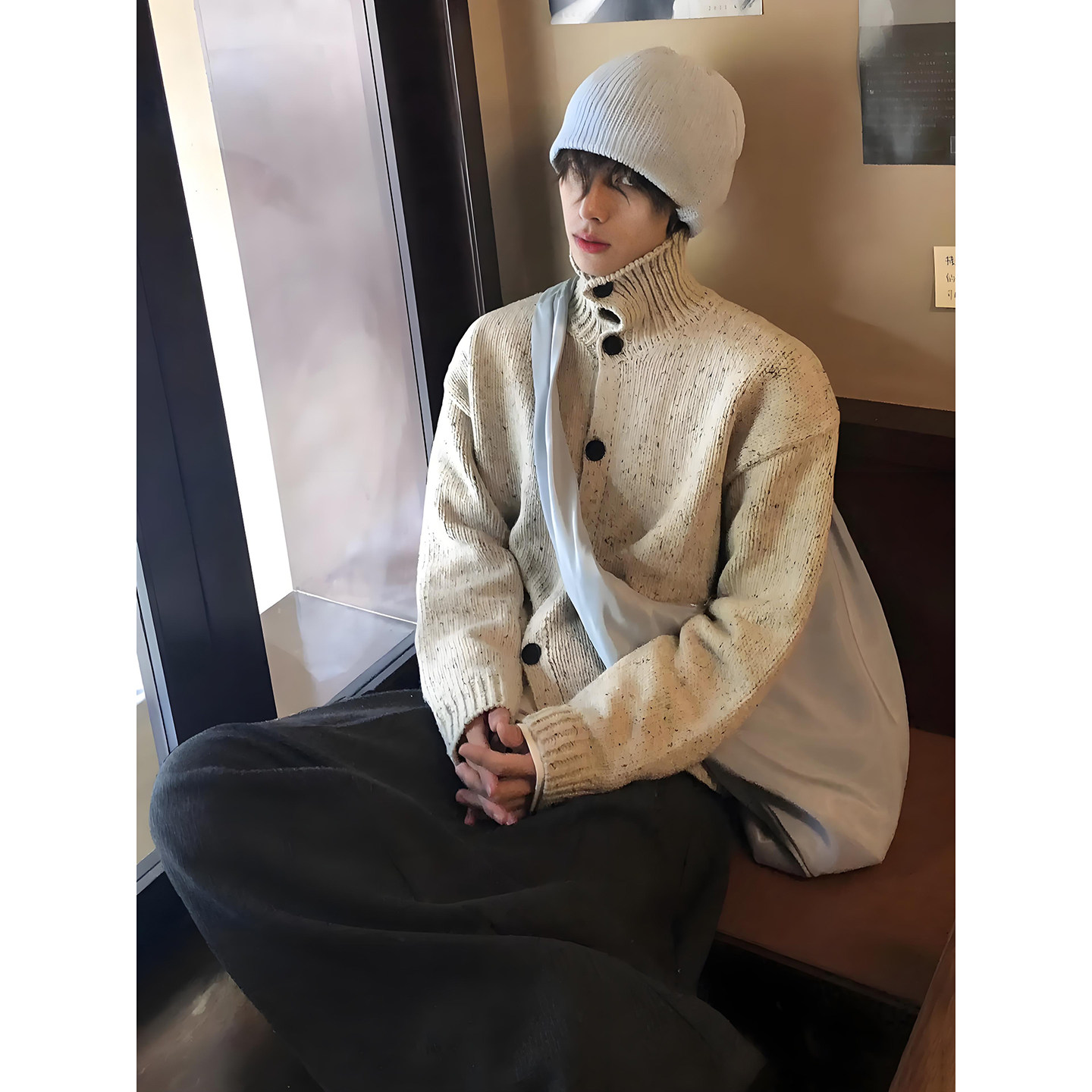 Pullovers com Gola de Pele Bla - Street Fashion Culture avaliação e preço