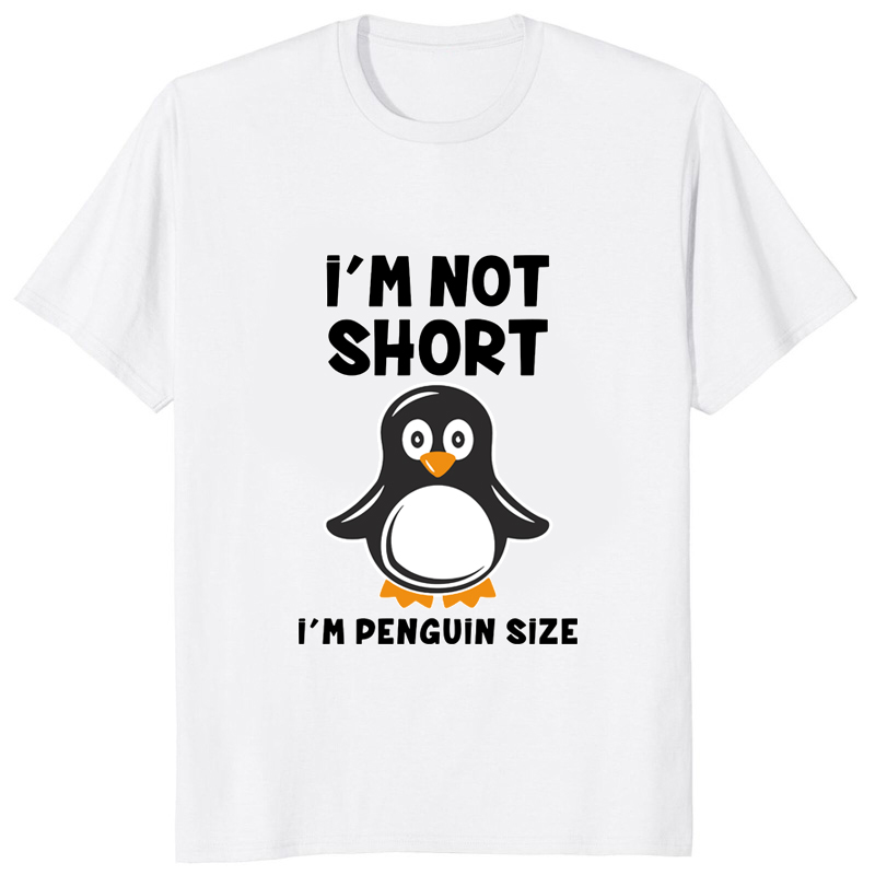 Funny Penguin T-shirt impressa - Street Fashion Baggy avaliação e preço