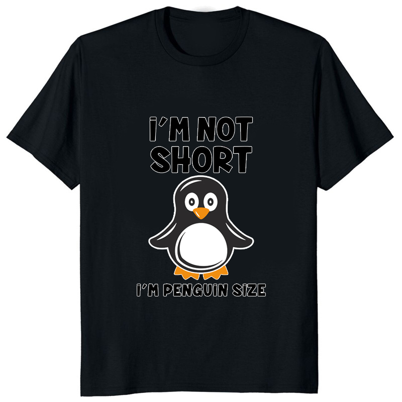 Funny Penguin T-shirt impressa - Street Fashion Baggy avaliação e preço