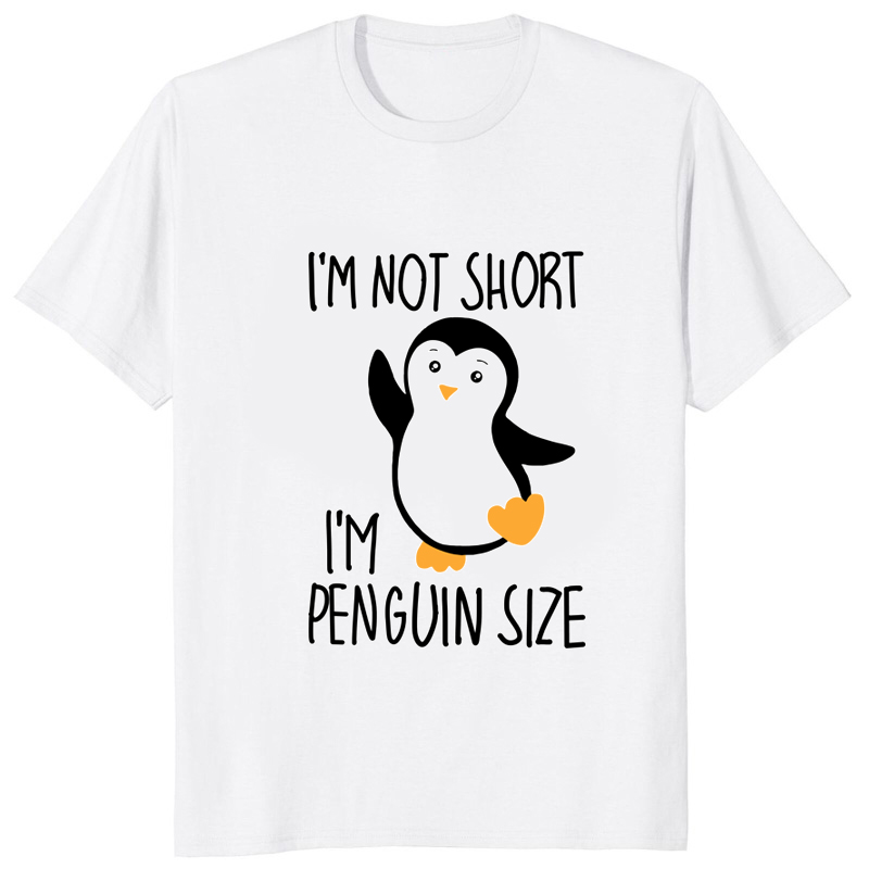 Funny Penguin T-shirt impressa - Street Fashion Baggy avaliação e preço